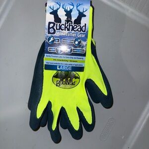 All-Weather Gear Gloves - High-Visibility Green and Blue/Teal